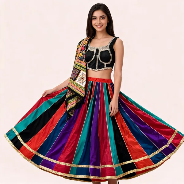 Multicolour_Rayon_Lehenga_Choli_For_Women