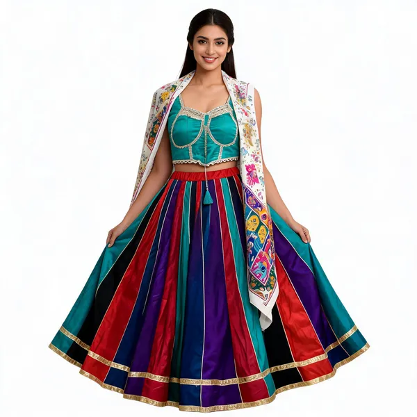 Multicolour_Rayon_Lehenga_Choli_For_Women