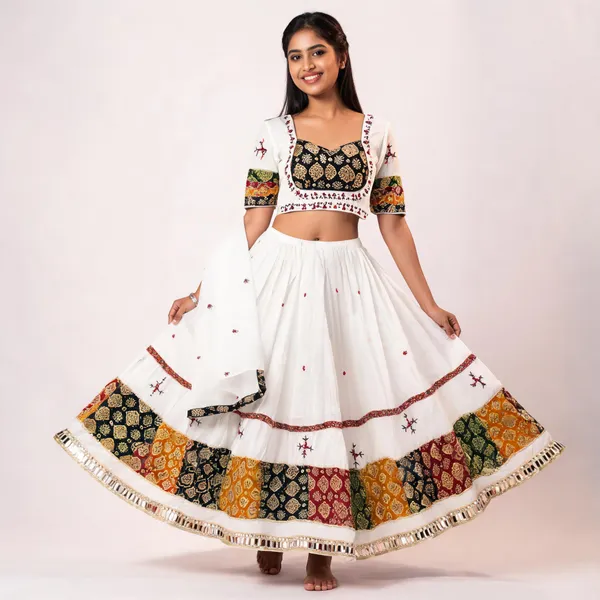 White_Rayon_Lehenga_Choli_For_Women