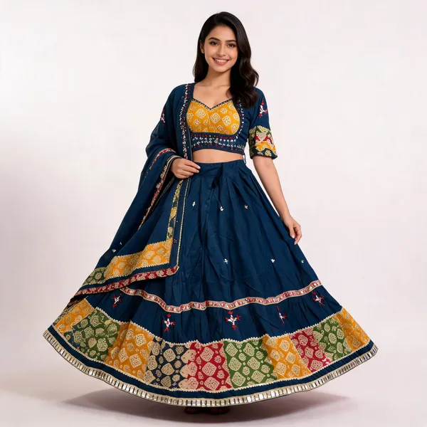 Blue_Rayon_Lehenga_Choli_For_Women