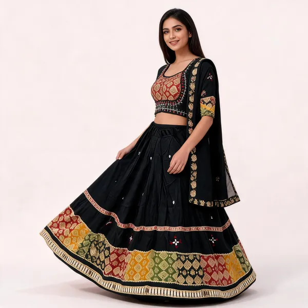 Black_Rayon_Lehenga_Choli_For_Women