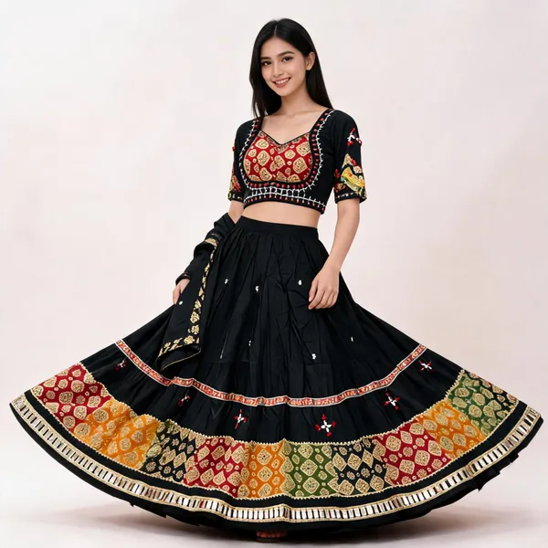 Black_Rayon_Lehenga_Choli_For_Women