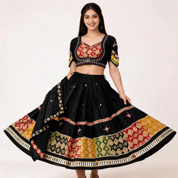 Black_Rayon_Lehenga_Choli_For_Women