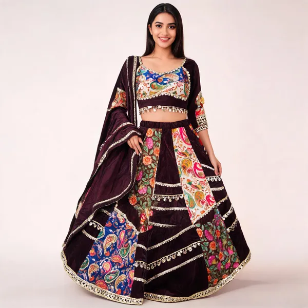 Multicolour_Rayon_Lehenga_Choli_For_Women