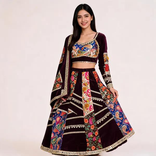 Multicolour_Rayon_Lehenga_Choli_For_Women