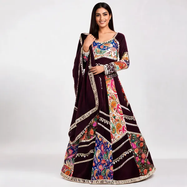 Multicolour_Rayon_Lehenga_Choli_For_Women