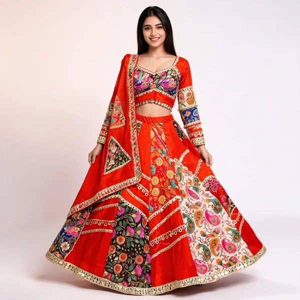 Red_Rayon_Lehenga_Choli_For_Women