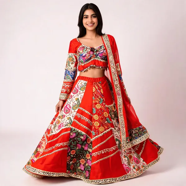 Red_Rayon_Lehenga_Choli_For_Women