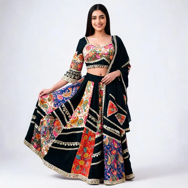 Black_Rayon_Lehenga_Choli_For_Women