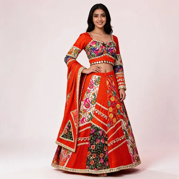 Red_Rayon_Lehenga_Choli_For_Women