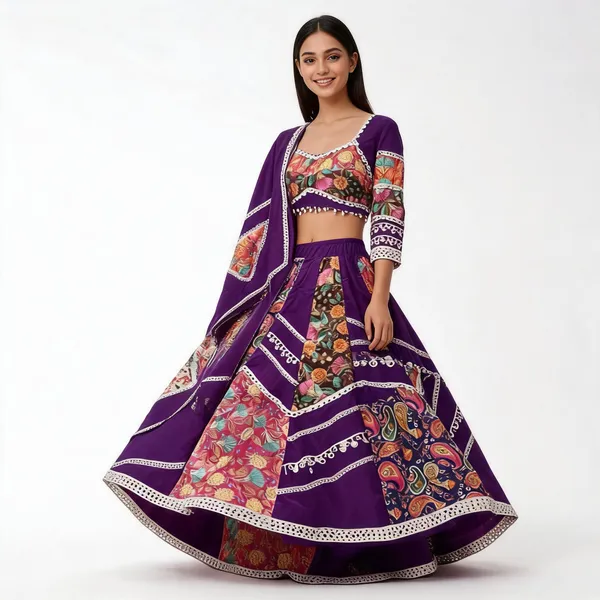 Purple_Rayon_Lehenga_Choli_For_Women