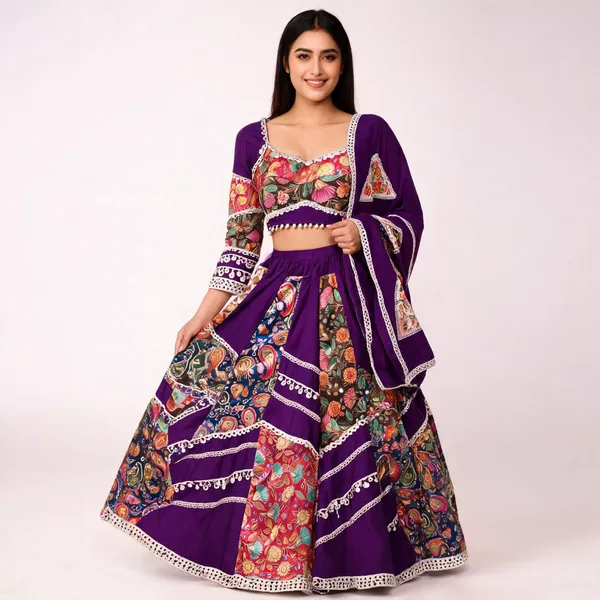 Purple_Rayon_Lehenga_Choli_For_Women