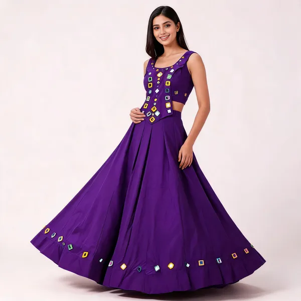 Purple_Rayon_Lehenga_Choli_For_Women