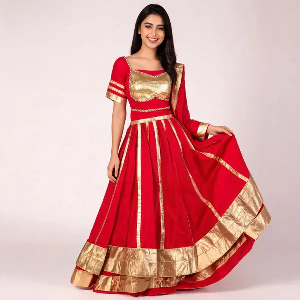 Red_Rayon_Lehenga_Choli_For_Women