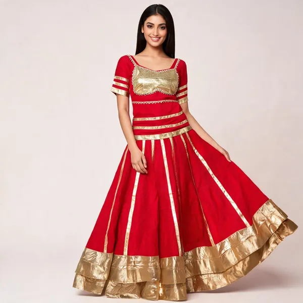 Red_Rayon_Lehenga_Choli_For_Women