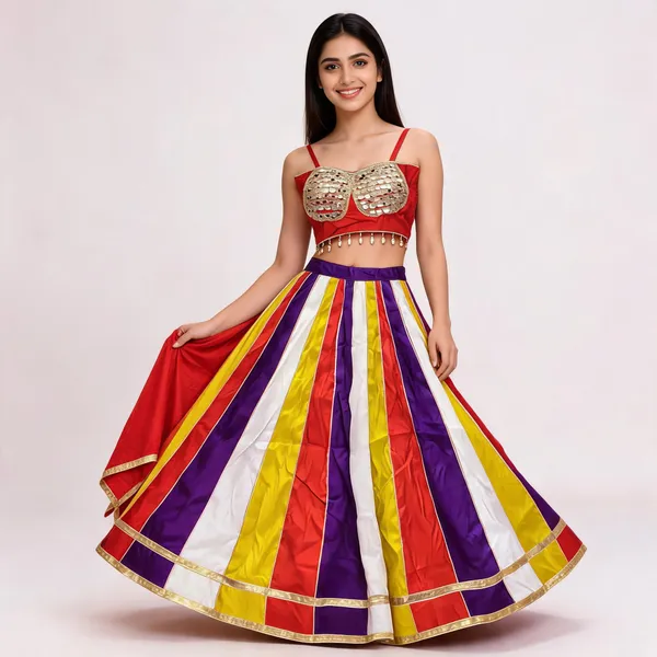 Multicolor_Rayon_Lehenga_Choli_For_Women