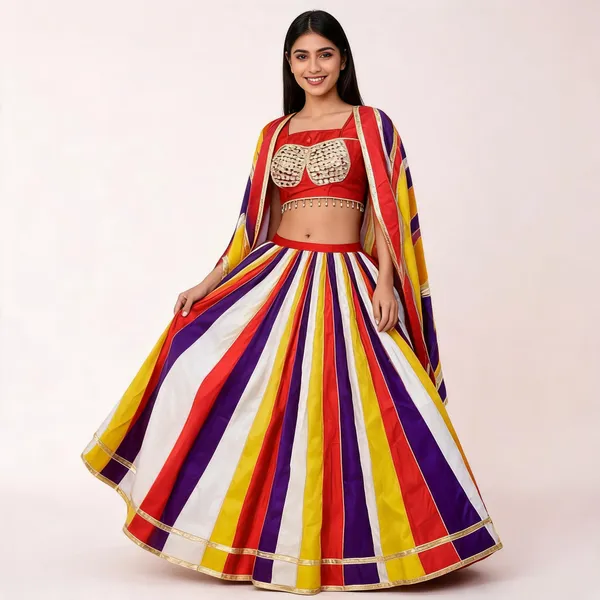 Multicolor_Rayon_Lehenga_Choli_For_Women