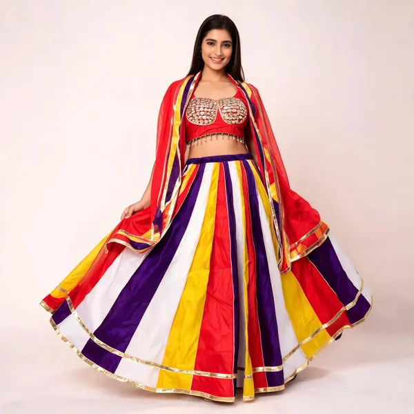 Multicolor_Rayon_Lehenga_Choli_For_Women
