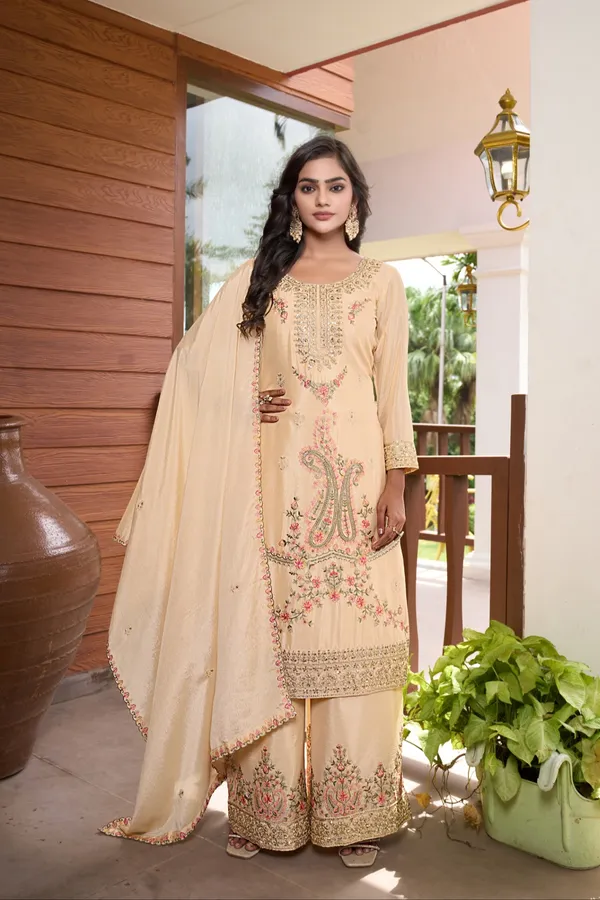Cream_Embroidered_Chinon_Straight_Kurta_Palazzo_Set_With_Dupatta