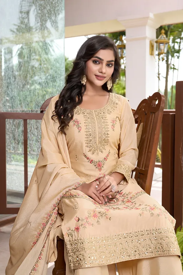 Cream_Embroidered_Chinon_Straight_Kurta_Palazzo_Set_With_Dupatta