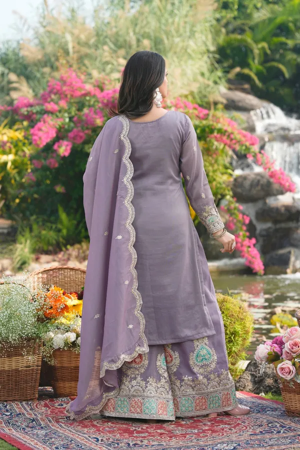 Elegant_Lavender_Organza_Embroidered_Kurta_Palazzo_Set