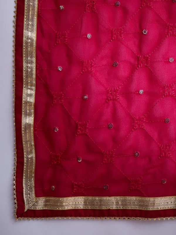 Elegant_Pink_Embroidered_Faux_Georgette_Kurta_Sharara_Set_With_Dupatta