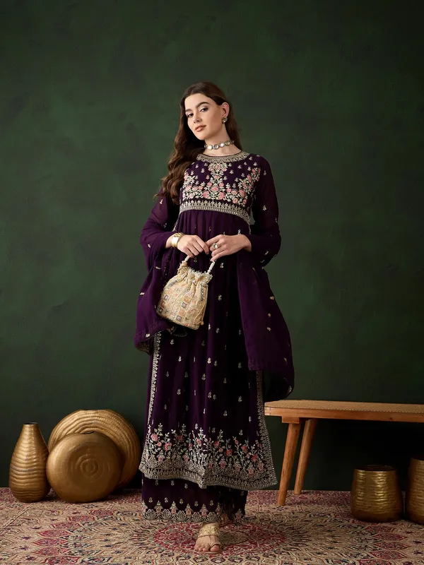 Elegant_Deep_Purple_Embroidered_Nayra_Cut_Kurta_Palazzo_Set