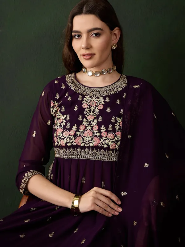 Elegant_Deep_Purple_Embroidered_Nayra_Cut_Kurta_Palazzo_Set
