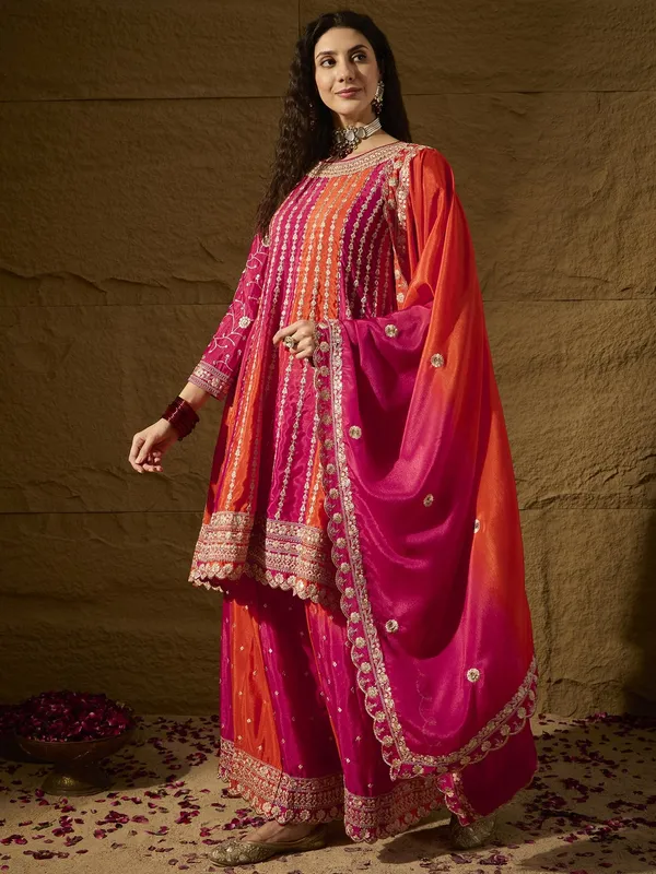 Elegant_Embroidered_Flared_Top_Kurta_Palazzo_Set_With_Round_Neck_And_Regular_Sleeves