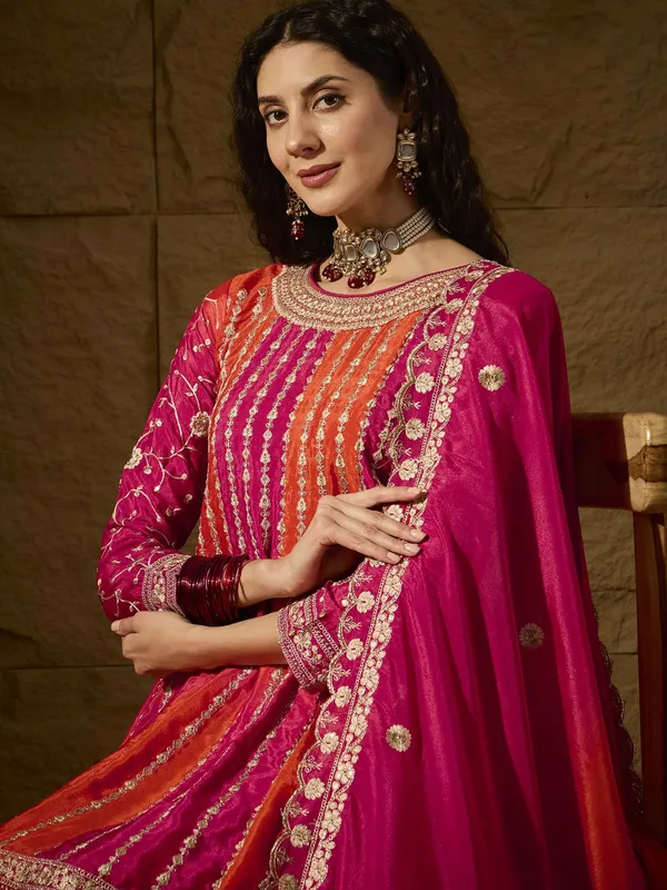 Elegant_Embroidered_Flared_Top_Kurta_Palazzo_Set_With_Round_Neck_And_Regular_Sleeves
