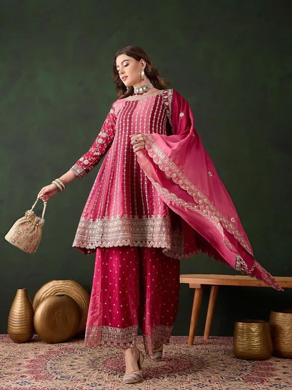 Elegant_Embroidered_Flared_Top_Kurta_Palazzo_Set_With_Round_Neck_And_Regular_Sleeves