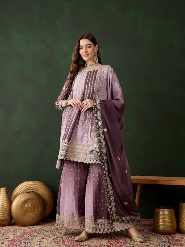Elegant_Embroidered_Flared_Top_Kurta_Palazzo_Set_With_Round_Neck_And_Regular_Sleeves