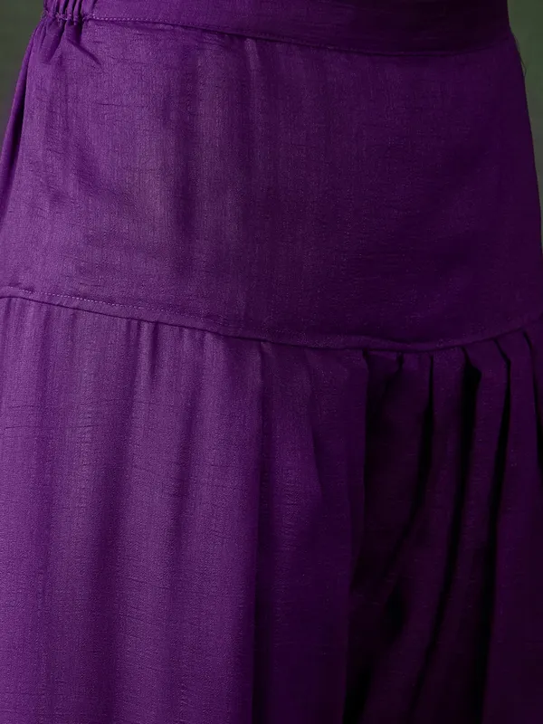 Purple_Embroidered_Kurta_Patiyala_Set_With_Round_Neck_Flared_Chinon_Top_And_Dupatta_For_Women
