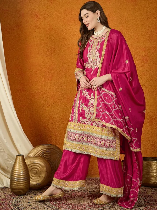 Stunning_Chinon_Embroidered_Kurta_Palazzo_Set
