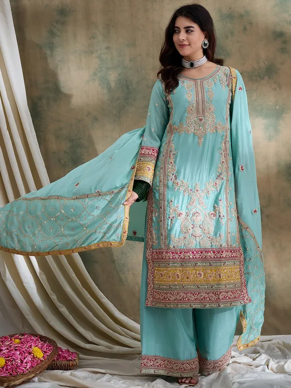 Stunning_Chinon_Embroidered_Kurta_Palazzo_Set