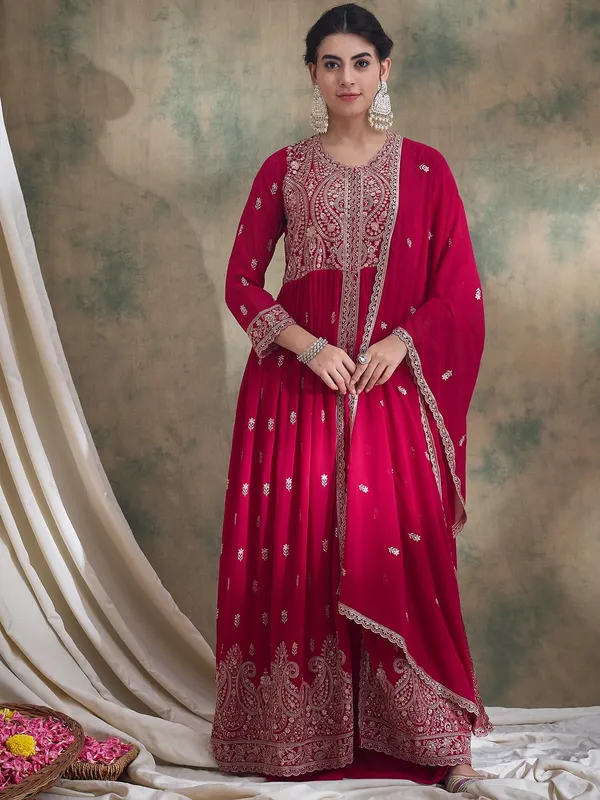 Embroidered_Anarkali_Kurta_Lehenga_Set_With_Dupatta