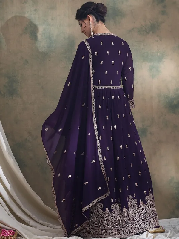 Embroidered_Anarkali_Kurta_Lehenga_Set_With_Dupatta
