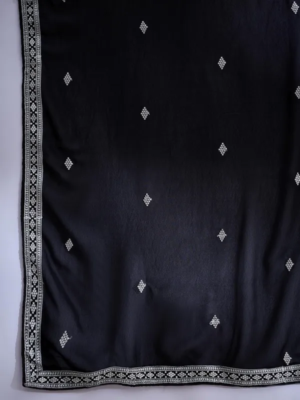 Striking_Black_Embroidered_Faux_Georgette_Kurta_Sharara_Set_With_Dupatta