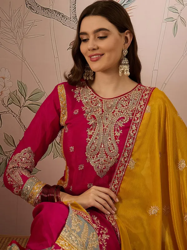 Glamorous_Embroidered_Chinon_Kurta_Palazzo_Set_With_Dupatta