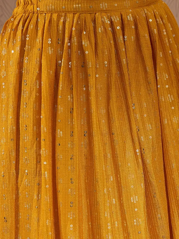 Radiant_Yellow_Chinon_Embroidered_Kurta_And_Lehenga_Set