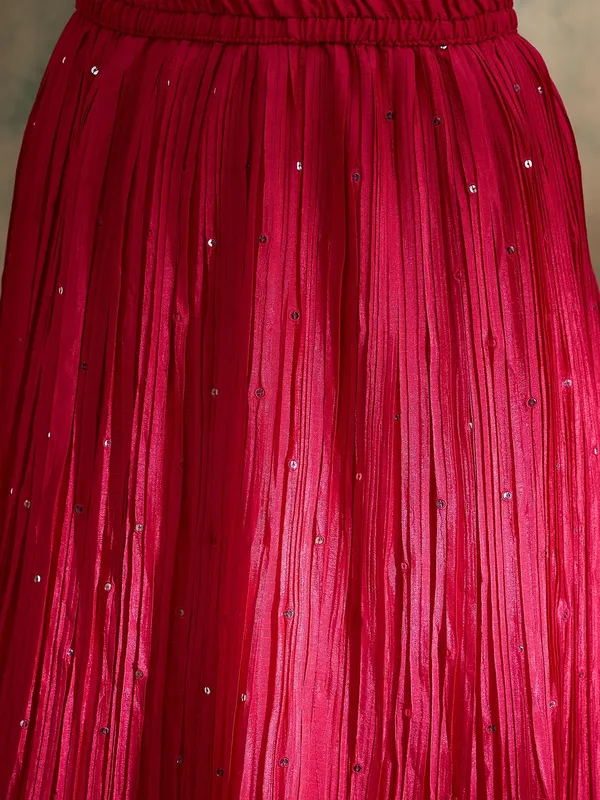 Pink_Chinon_Lehenga_Choli_With_Embroidered_Jacket_And_Dupatta