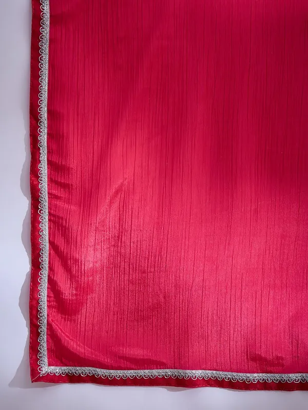 Pink_Chinon_Lehenga_Choli_With_Embroidered_Jacket_And_Dupatta