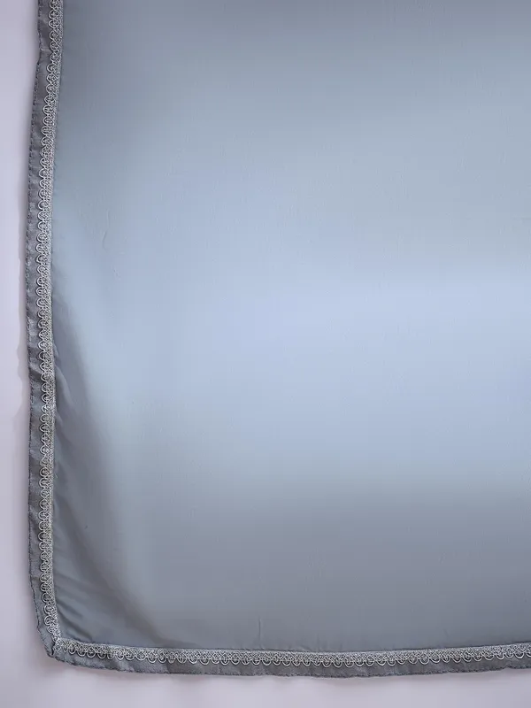 Grey_Faux_Georgette_Lehenga_With_Kurta_And_Lace_Dupatta