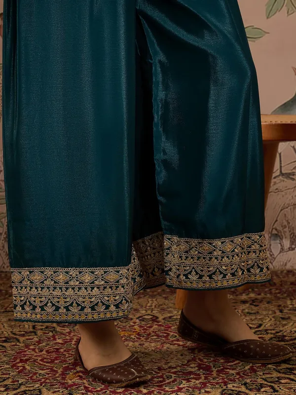 Exquisite_Yellow_And_Teal_Chinon_Embroidered_Anarkali_Set