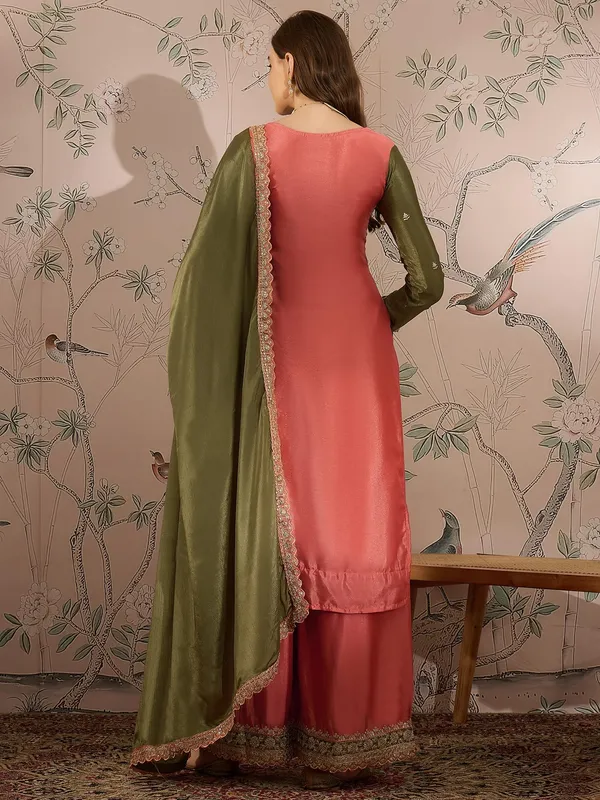 Splendid_Peach_Embroidered_Chinon_Kurta_Palazzo_Set_With_Dupatta