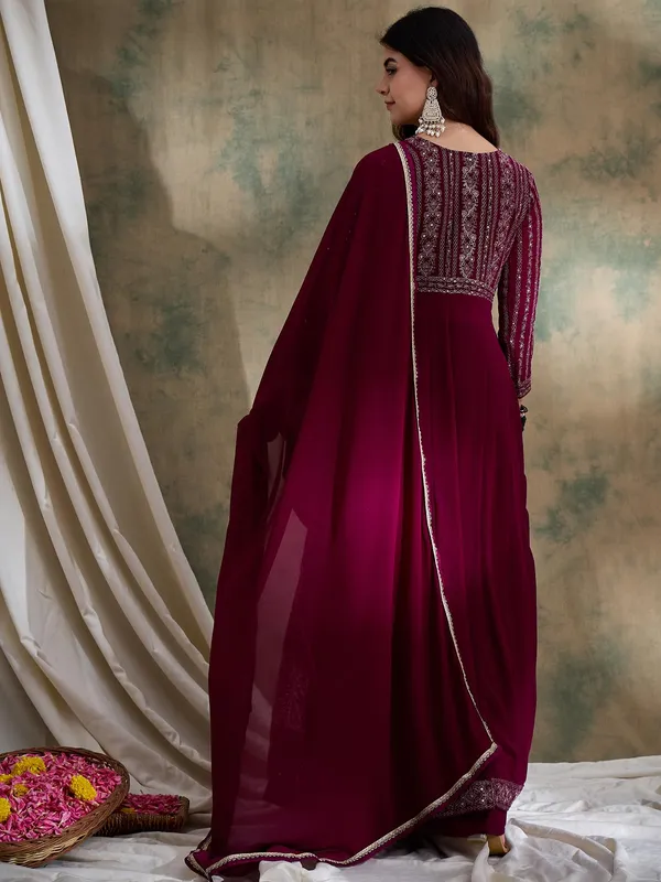 Majestic_Purple_Faux_Georgette_Embroidered_Anarkali_Lehenga_Set