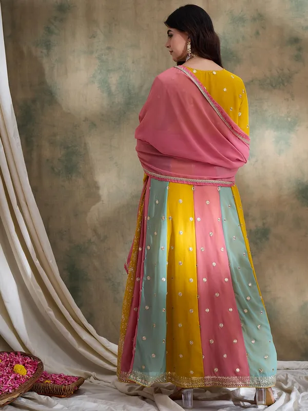 Vivid_Yellow_Embroidered_Faux_Georgette_Multi-Panel_Anarkali_Gown_With_Dupatta