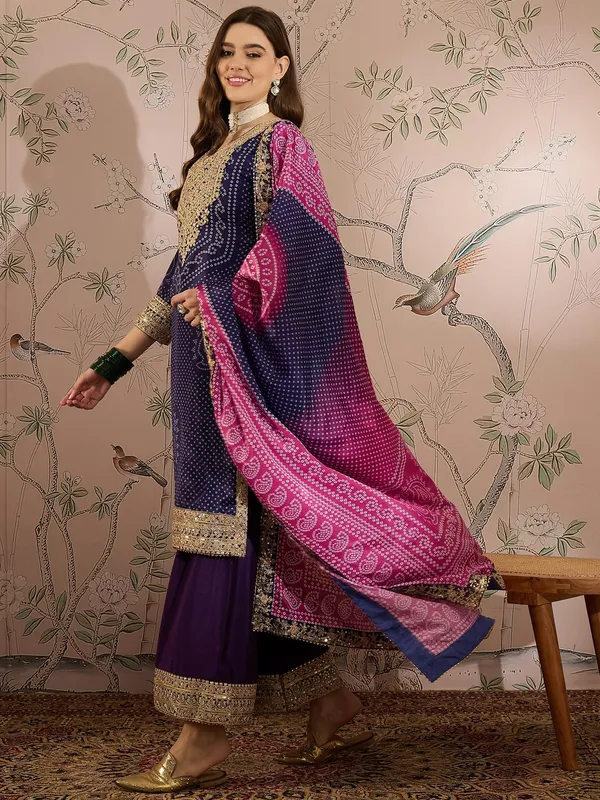 Meymeric_Embroidered_Chinon_Bandhani_Kurta_Palazzo_Set_With_Dupatta