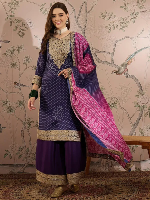 Meymeric_Embroidered_Chinon_Bandhani_Kurta_Palazzo_Set_With_Dupatta