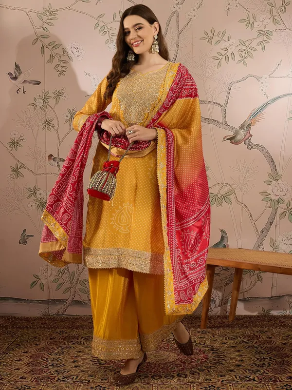 Meymeric_Embroidered_Chinon_Bandhani_Kurta_Palazzo_Set_With_Dupatta